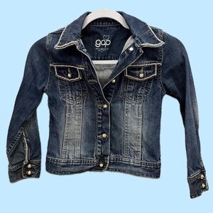Upcycled Child’s Gap Size Small Rhinestone Fringe Jacket